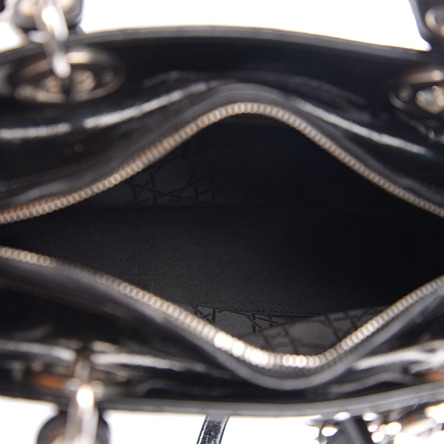 Christian Dior Patent Cannage Medium Lady Dior Black 4 of 11
