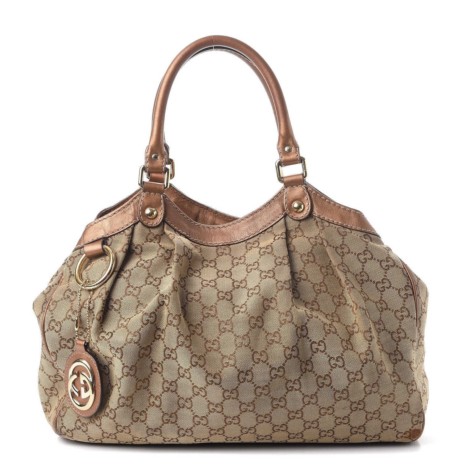 Gucci Monogram Medium Sukey Tote Bronze 1 of 13