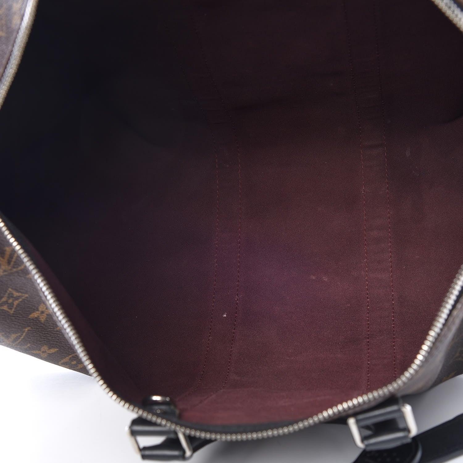 Louis Vuitton Monogram Macassar Keepall Bandouliere 45 6 of 9