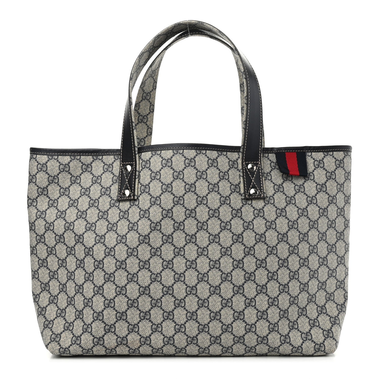 Gucci GG Plus Monogram Medium Signature Web Loop Tote Navy 1 of 10