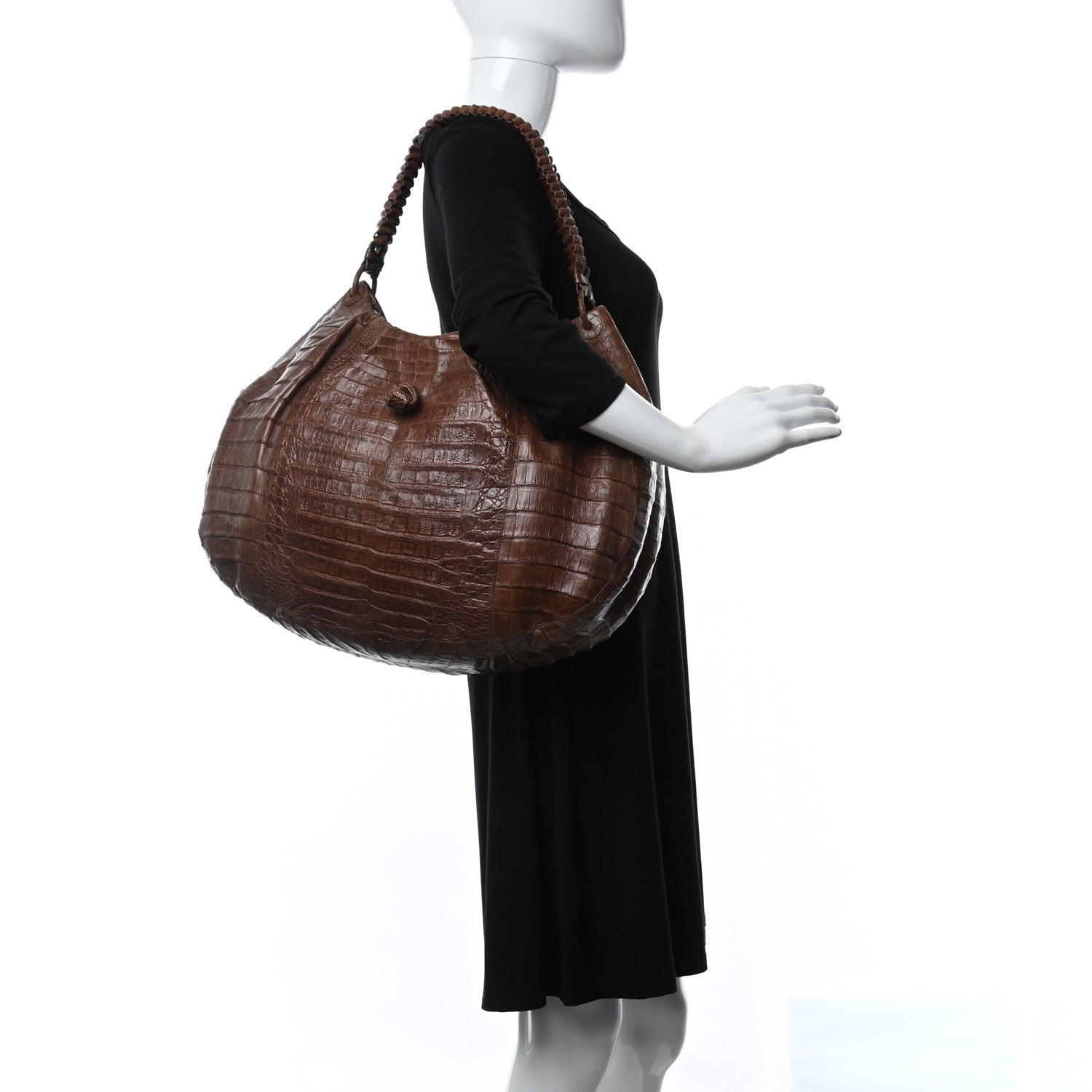 Nancy Gonzalez Crocodile Tote Brown 3 of 8