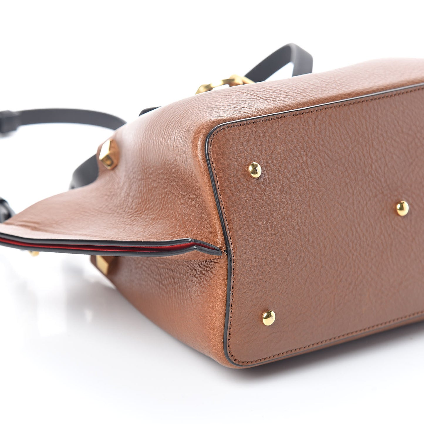 Grainy Calfskin Small VLogo Escape Shopper Tan
