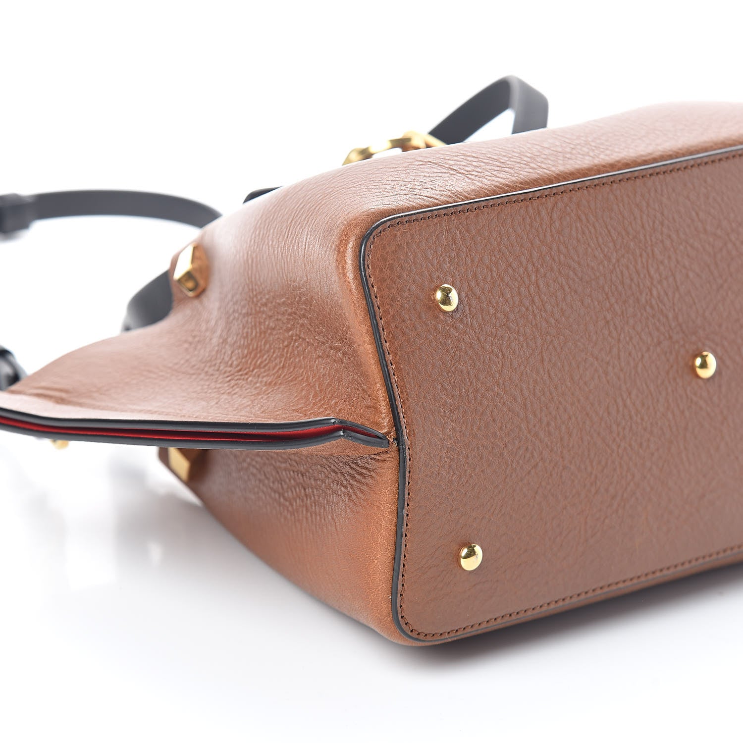 Valentino Garavani Grainy Calfskin Small VLogo Escape Shopper Tan 8 of 9
