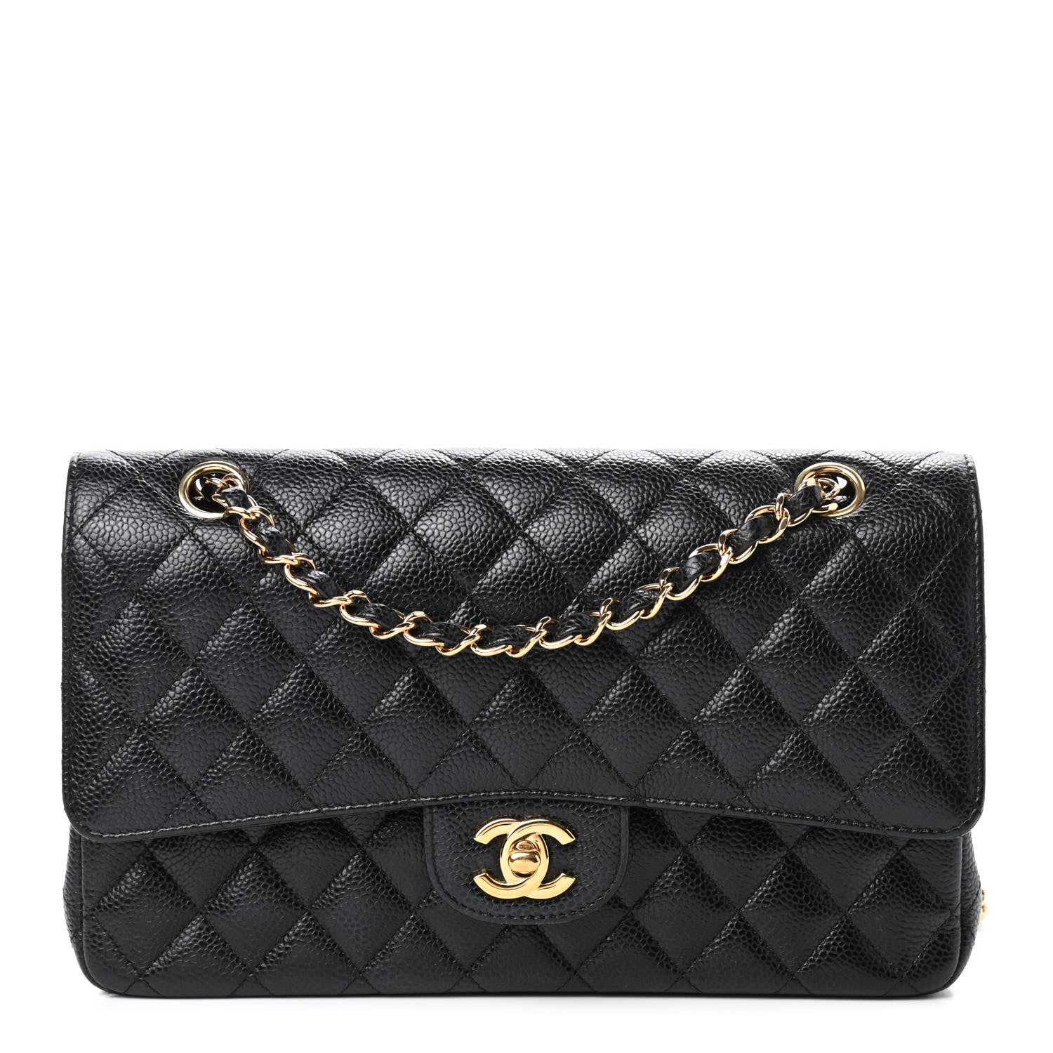 Chanel Caviar Quilted Medium Double Flap Black 1 of 9