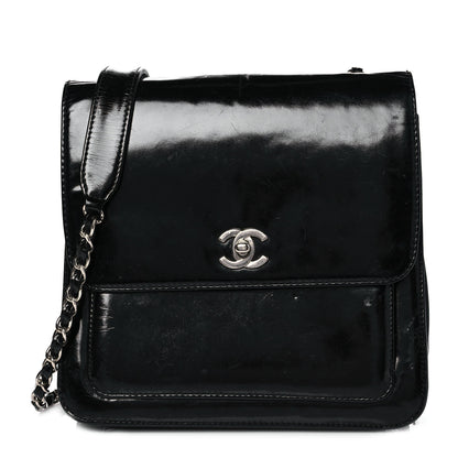 Chanel Glazed Calfskin Single Flap Black 1 of 18