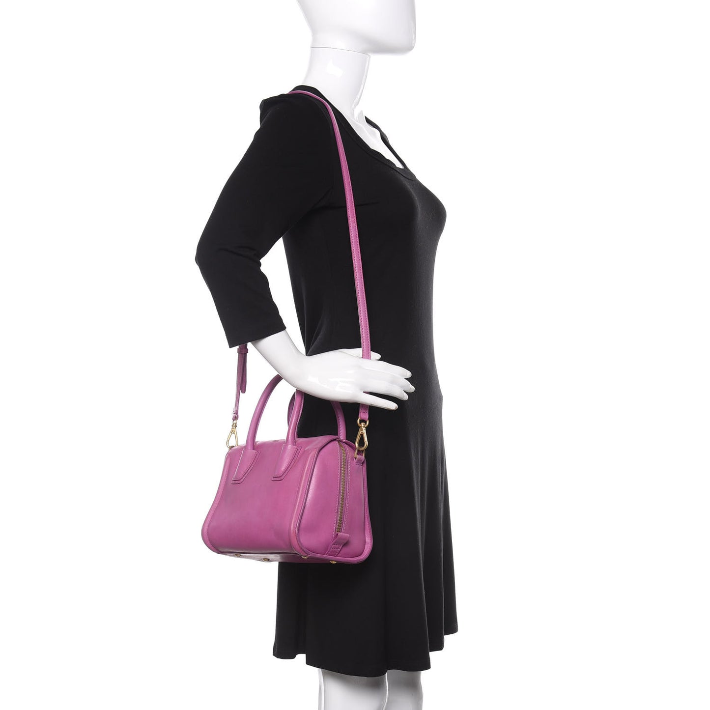 Calfskin Mini Top Handle Satchel Pink