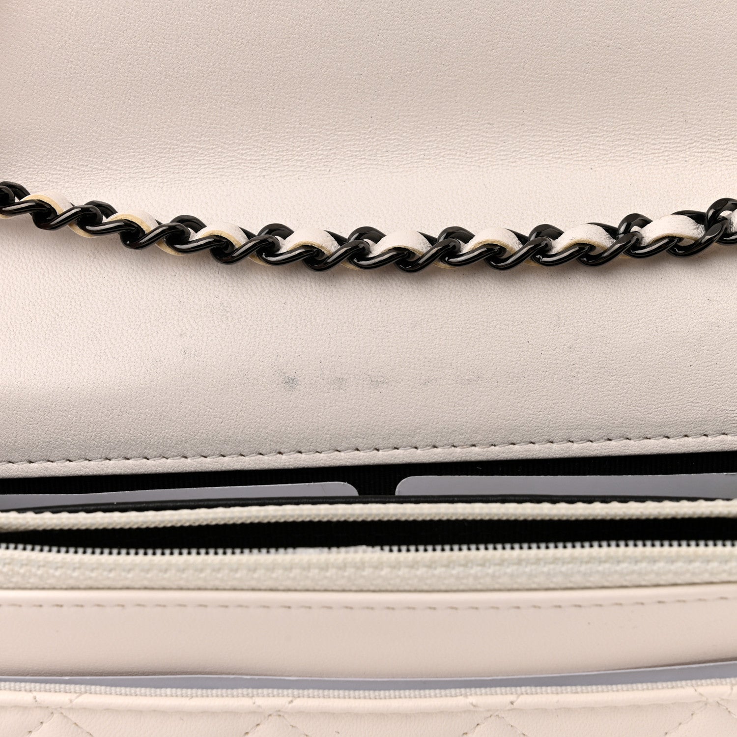 Chanel Lambskin Quilted Trendy CC Wallet On Chain WOC White 11 of 12