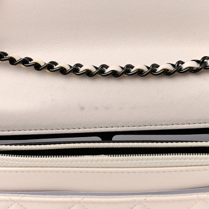 Chanel Lambskin Quilted Trendy CC Wallet On Chain WOC White 11 of 12