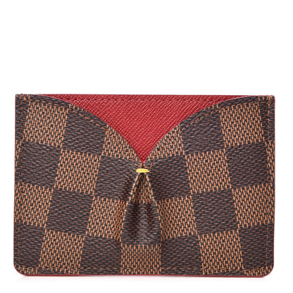 Louis Vuitton Damier Ebene Caissa Card Holder Cherry 1 of 7