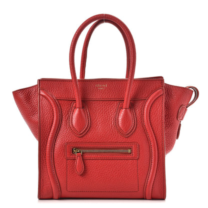 Celine Baby Grained Calfskin Micro Luggage Red 1 of 7