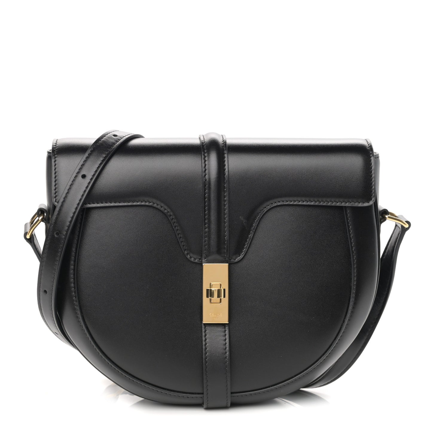 Satinated Calfskin Medium Besace 16 Black