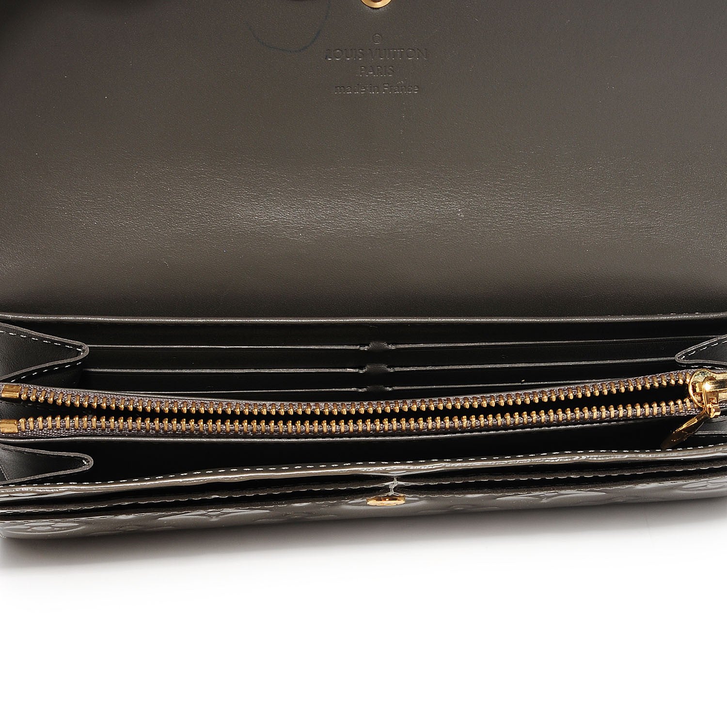 Louis Vuitton Vernis Sarah Wallet Gris Art Deco 8 of 8
