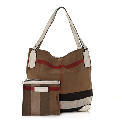 Burberry Canvas Mega Check Medium Maidstone White 1 of 14