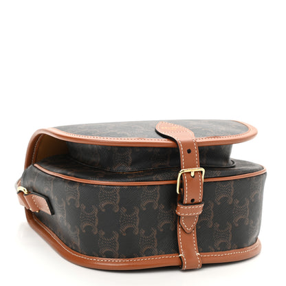 Celine Triomphe Canvas Medium Folco Bag Tan 4 of 8