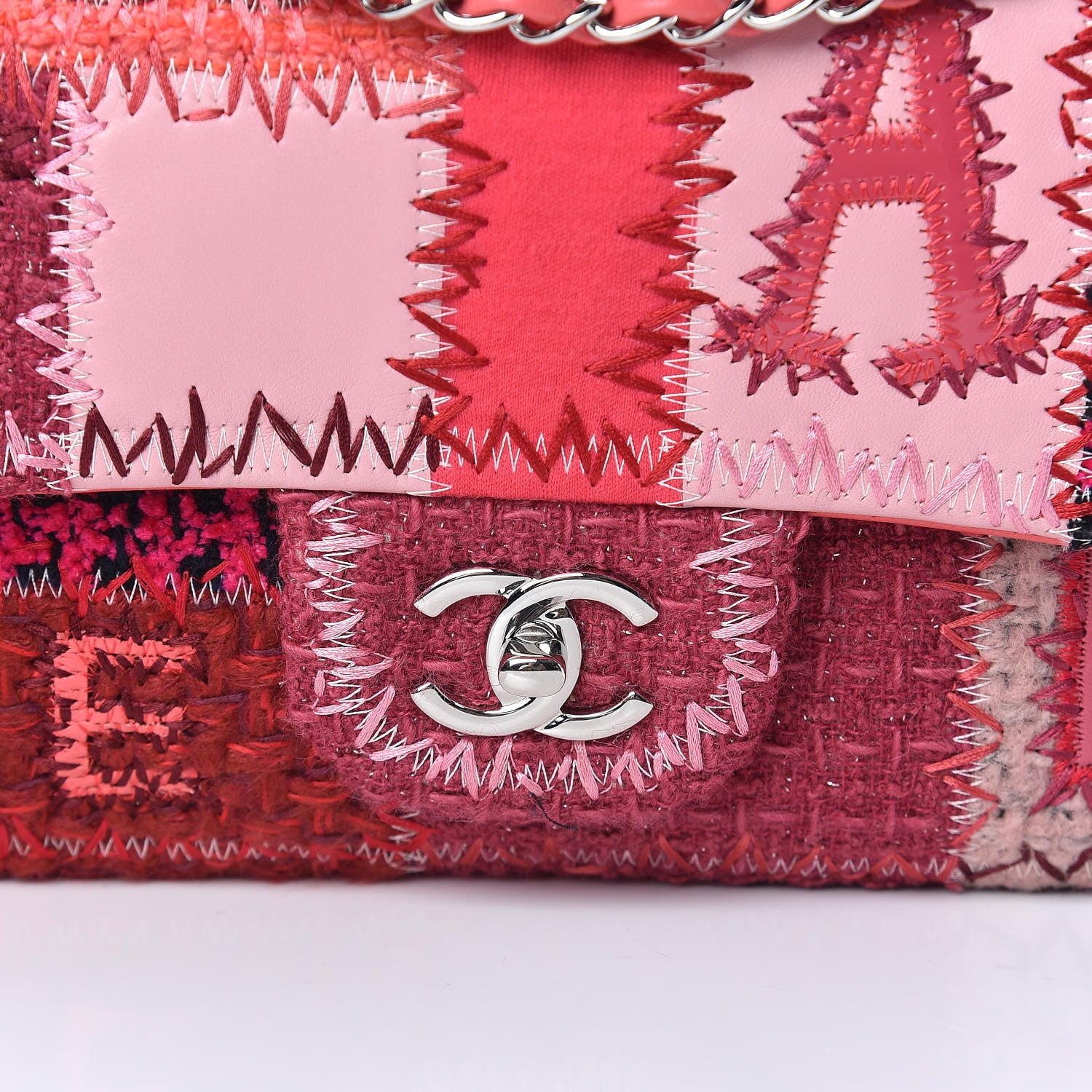 Chanel Lambskin Tweed Patchwork Medium Single Flap Multicolor 10 of 10