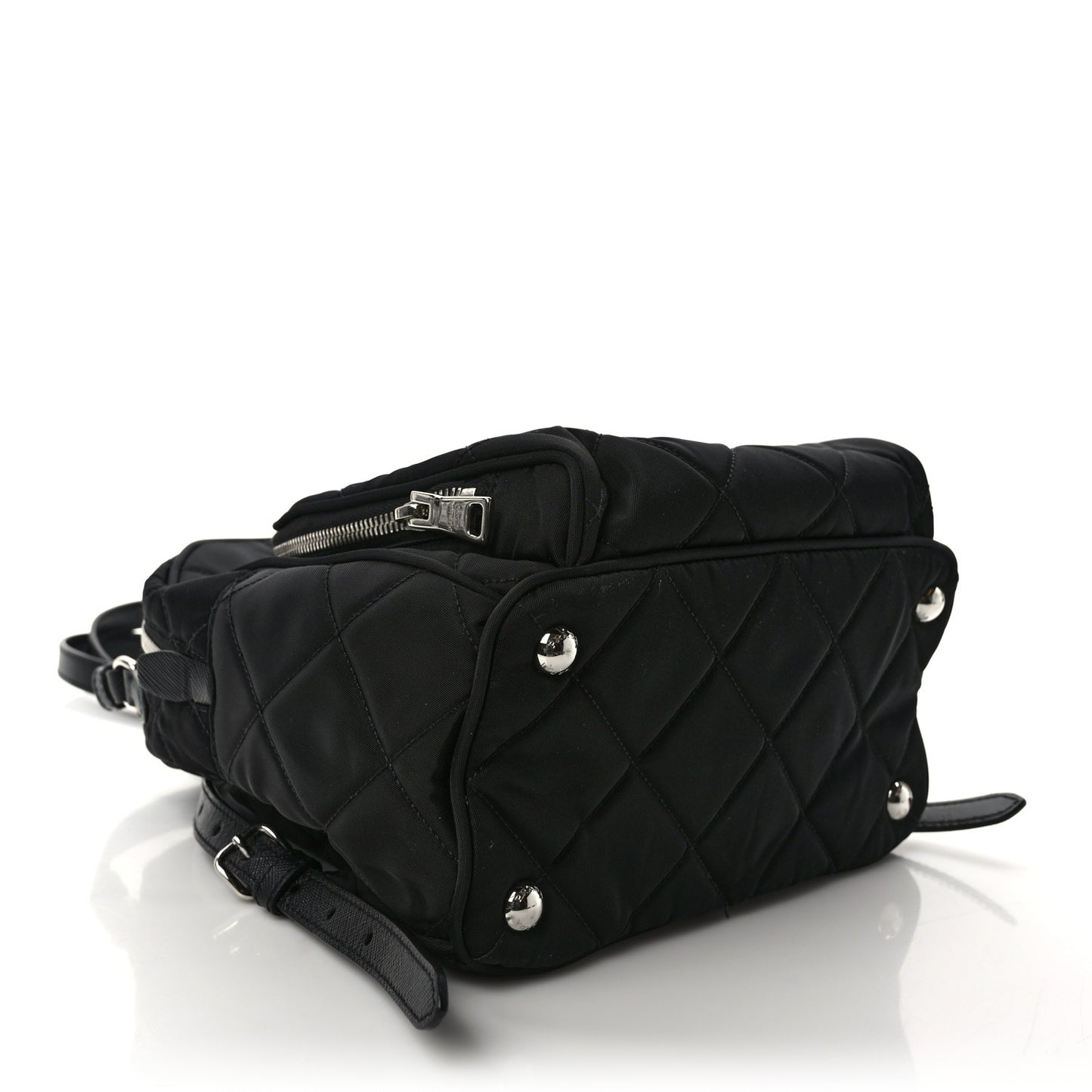 Nylon Tessuto Impuntu Quilted Backpack Black