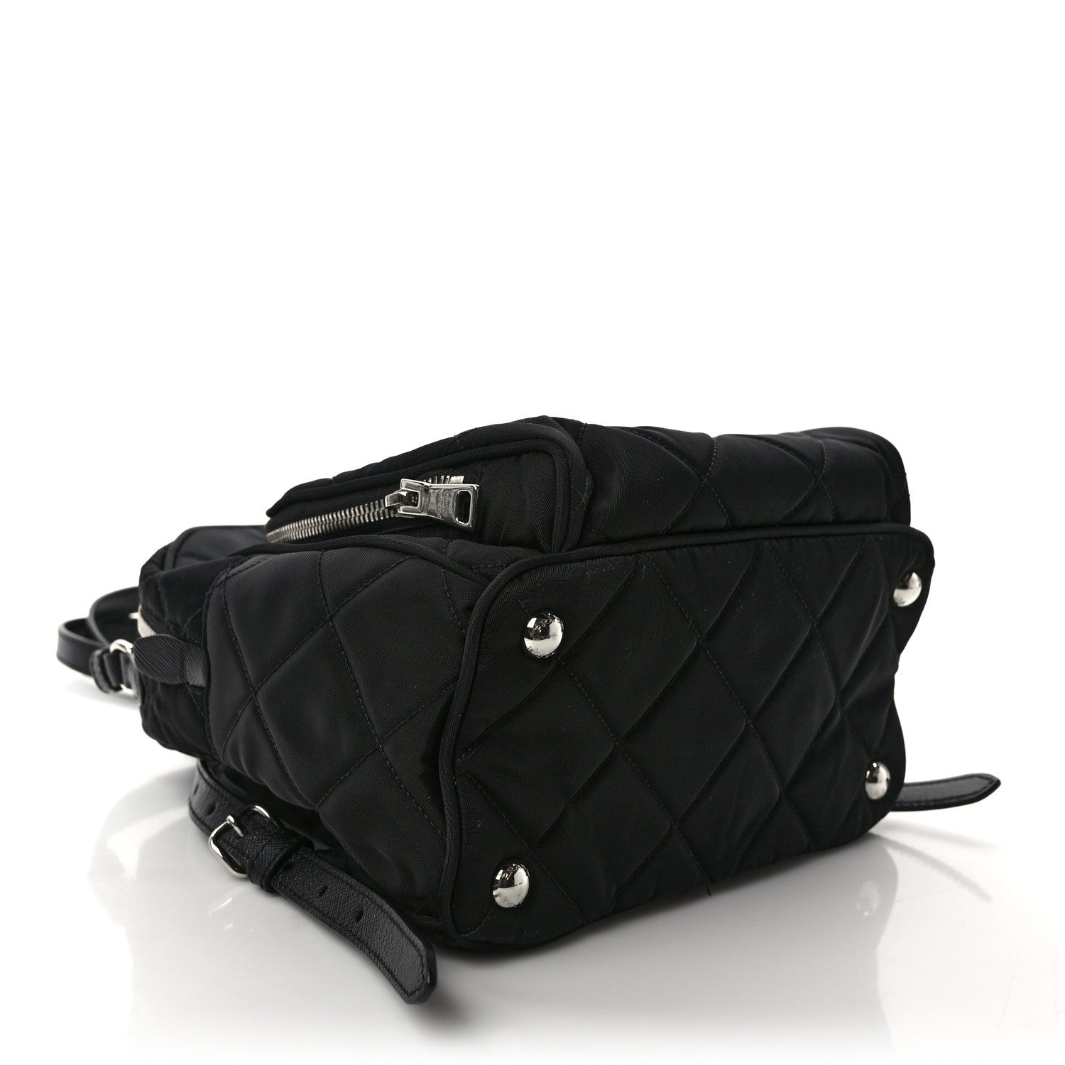 Prada Nylon Tessuto Impuntu Quilted Backpack Black 4 of 8