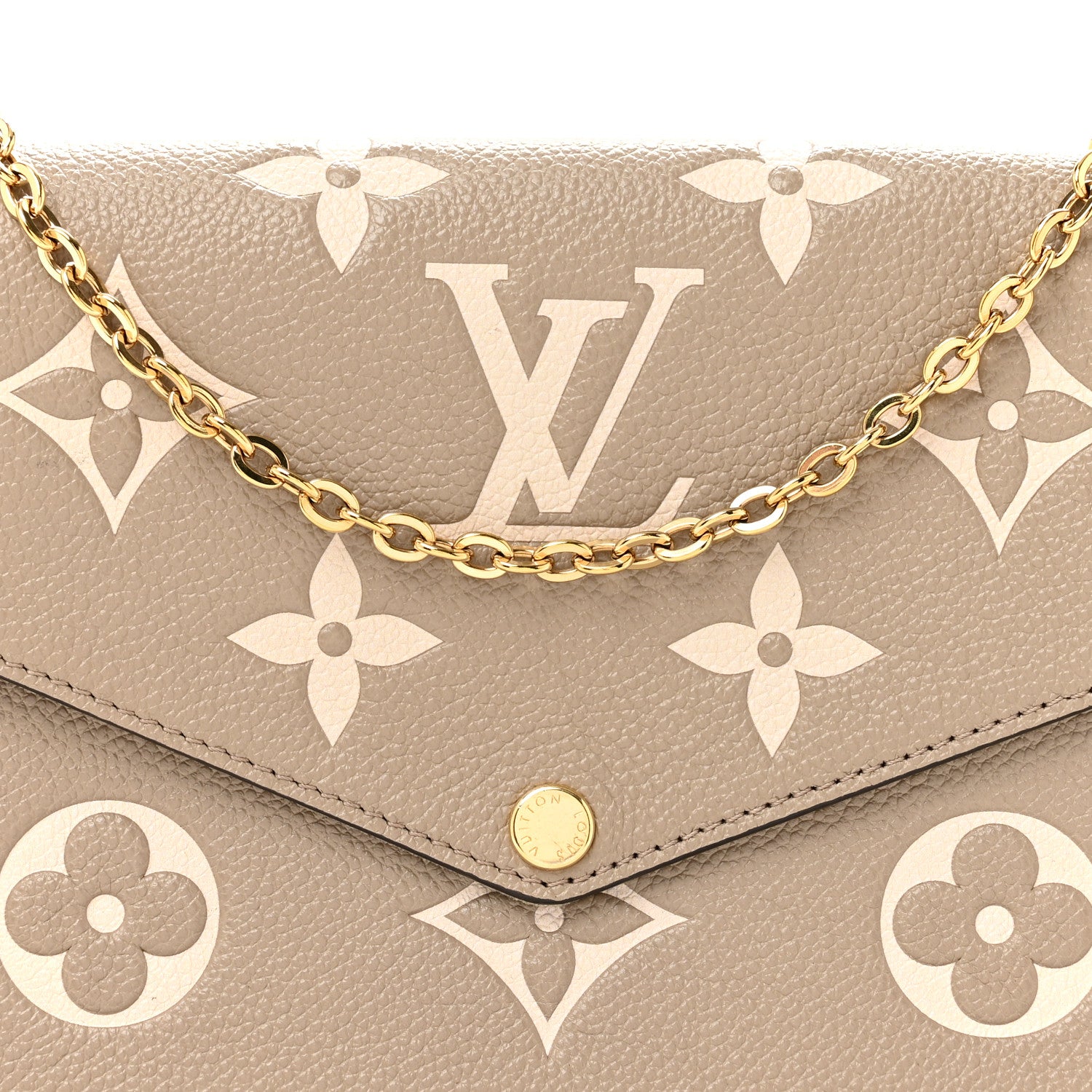 Louis Vuitton Empreinte Monogram Giant Felicie Pochette Tourterelle Creme 7 of 10