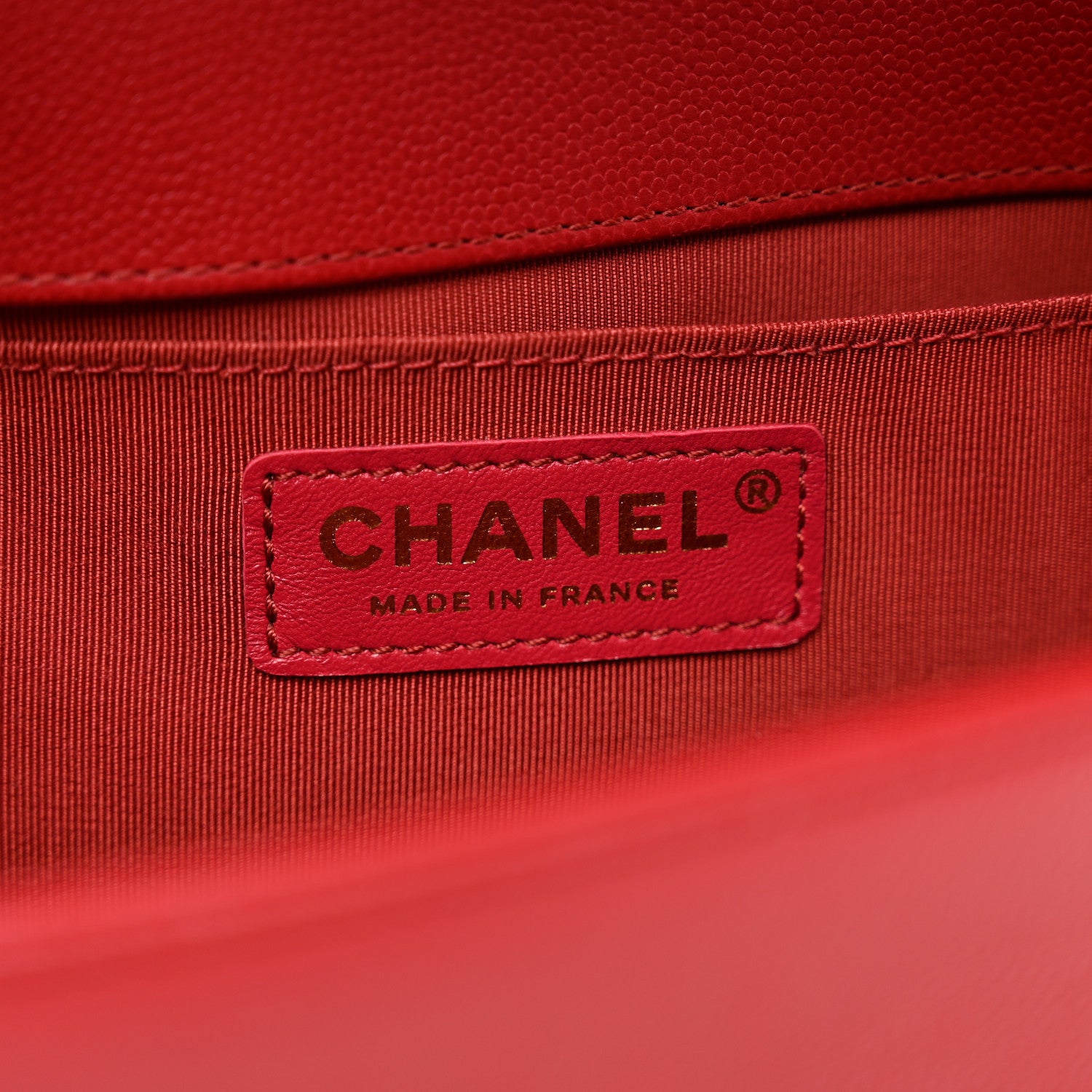 Chanel Caviar Quilted Medium Boy Flap Red 7 of 10