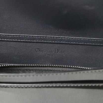 Christian Dior Metallic Patent Micro-Cannage Diorama Wallet on Chain Pouch Onyx Black 6 of 14
