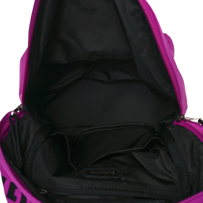 Balenciaga Sport Nylon Logo Embroidered S Wheel Backpack Fuchsia Black 5 of 8