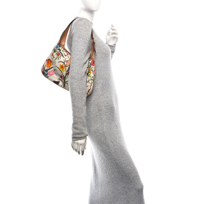 Gucci Canvas Floral Flora Small Jackie O Hobo White White 3 of 11