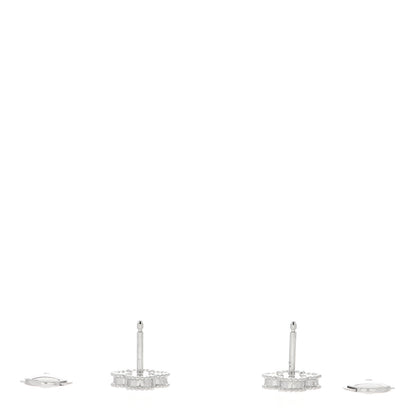 Van Cleef & Arpels 18K White Gold Turquoise Sweet Alhambra Earrings 3 of 5
