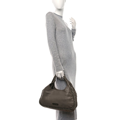 Chanel Lambskin Chain Hobo Grey 2 of 13