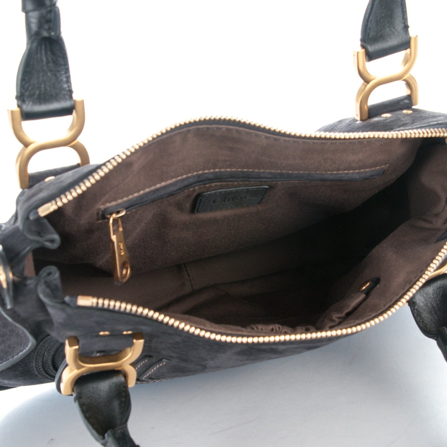 Nubuck Calfskin Medium Marcie Satchel Black