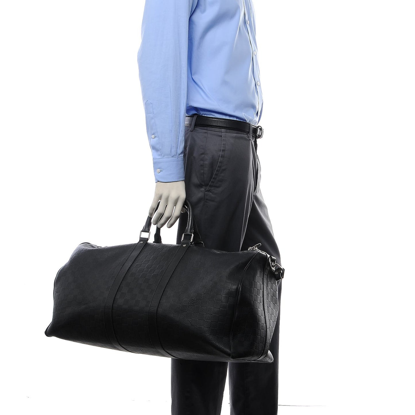 Damier Infini Keepall Bandouliere 55 Onyx