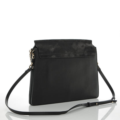 Chloe Calfskin Suede Medium Faye Shoulder Bag Carbon Grey 3 of 6