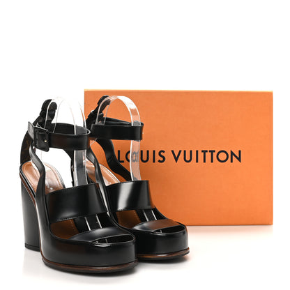 Louis Vuitton Calfskin Trinity 100 Sandals 39 Black 10 of 10