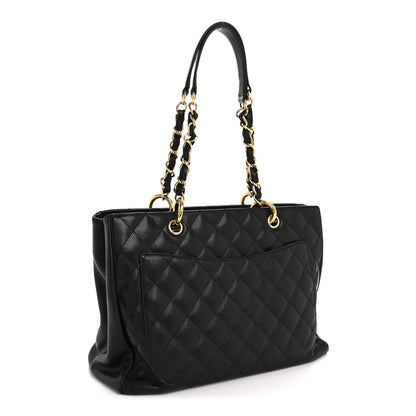 Chanel Caviar Quilted Grand Shopping Tote GST Black 3 of 14