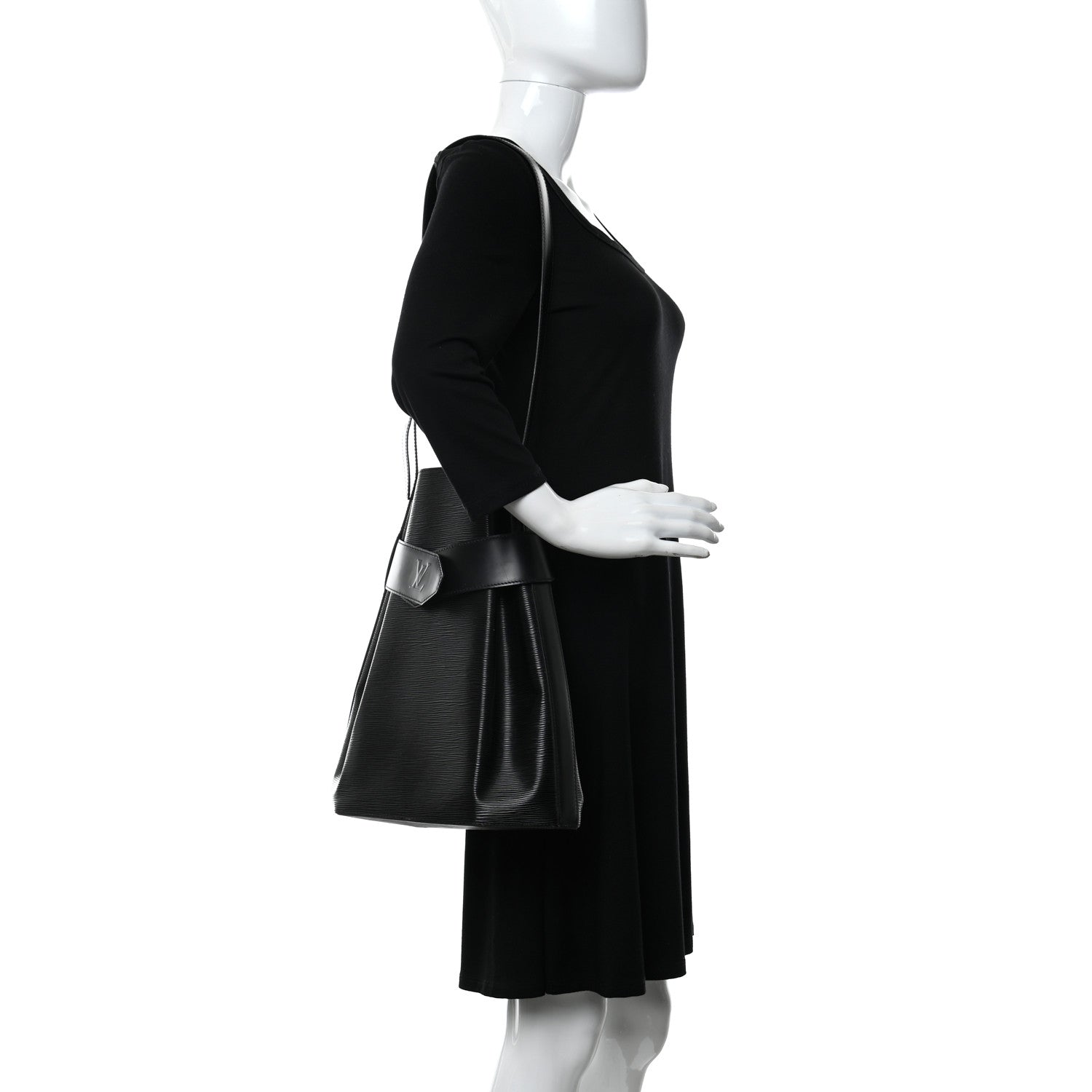 Louis Vuitton Epi Sac D'Epaule GM Black 3 of 18