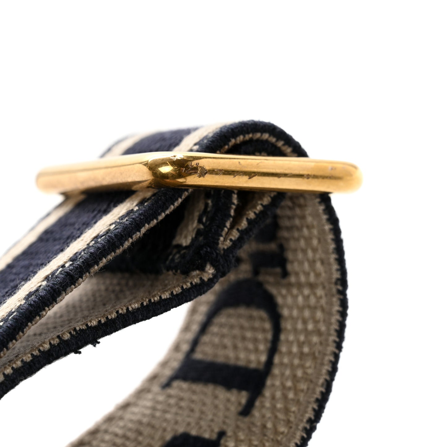 Canvas Embroidered Shoulder Strap Blue