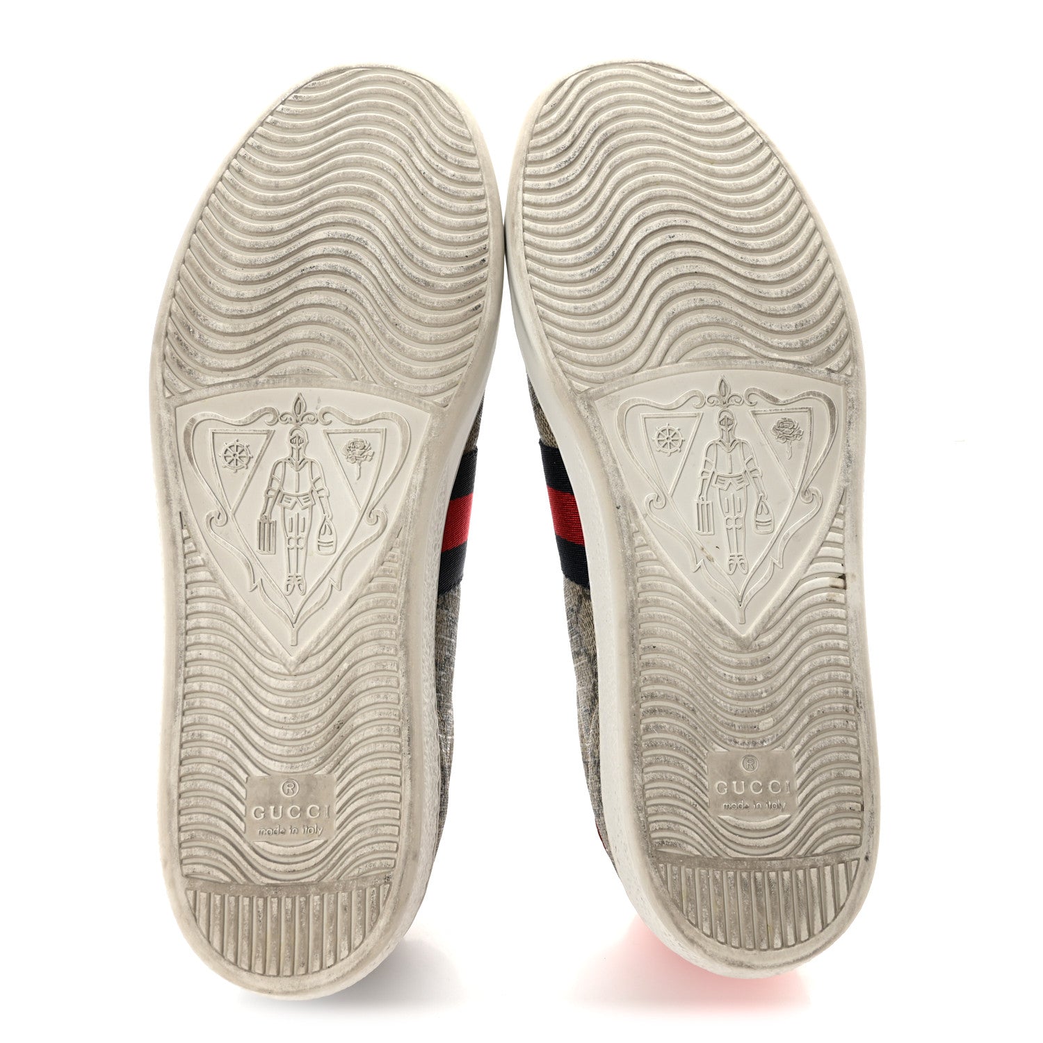 Gucci GG Supreme Monogram Ayers Web Womens Ace Sneakers 40 Beige 6 of 9