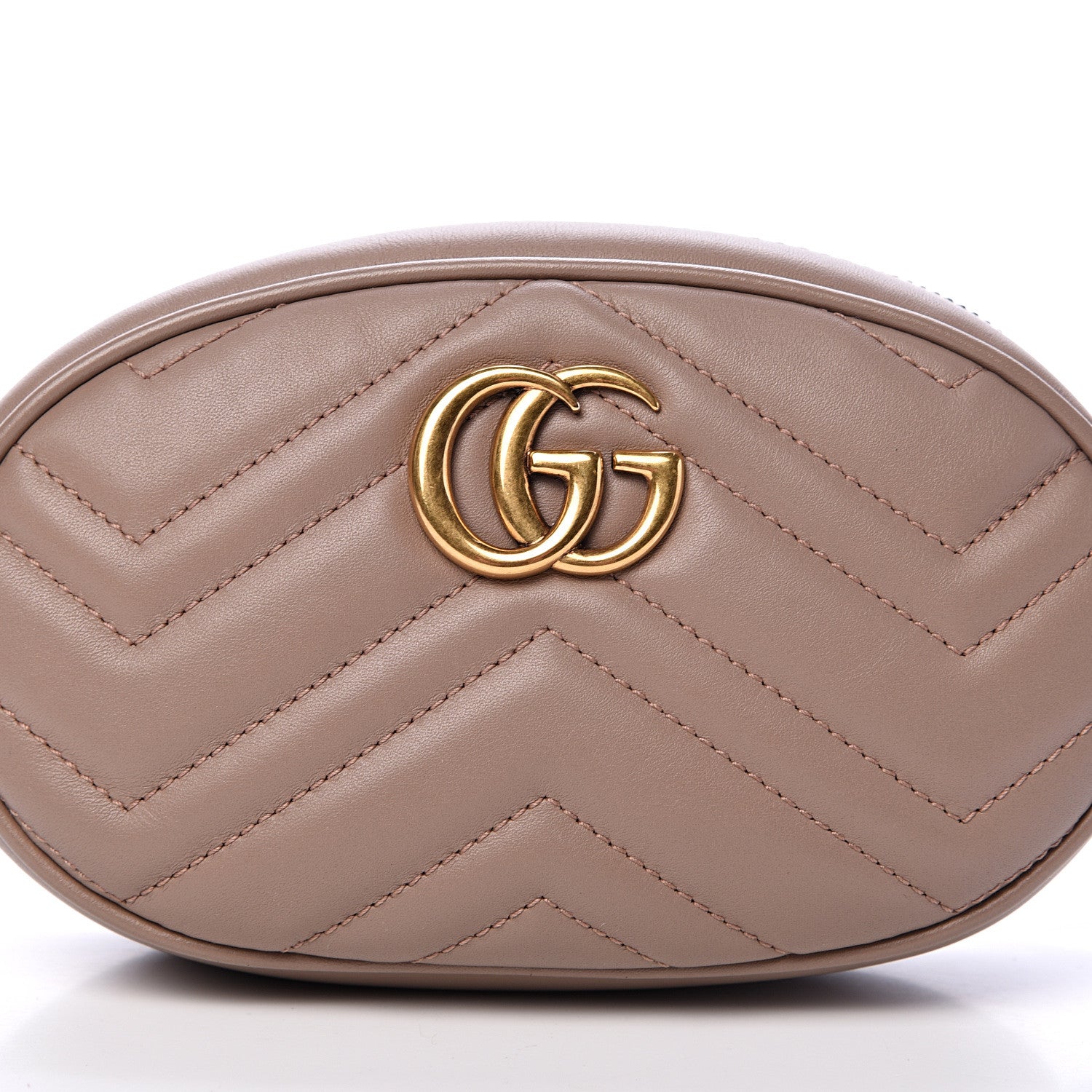 Gucci Calfskin Matelasse GG Marmont Belt Bag 85 34 Porcelain Rose 7 of 12