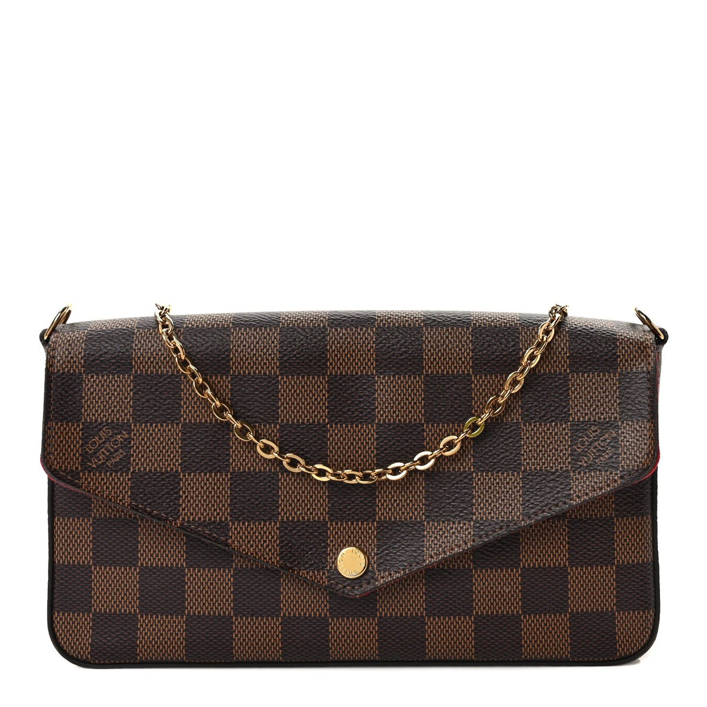 Damier Ebene Pochette Felicie Chain Wallet