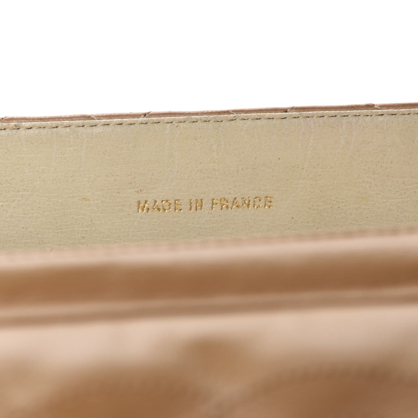 Lambskin Quilted Medium Single Flap Beige