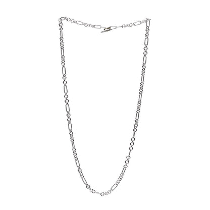 David Yurman Sterling Silver 18K Yellow Gold Figaro Chain Link Necklace 3 of 5