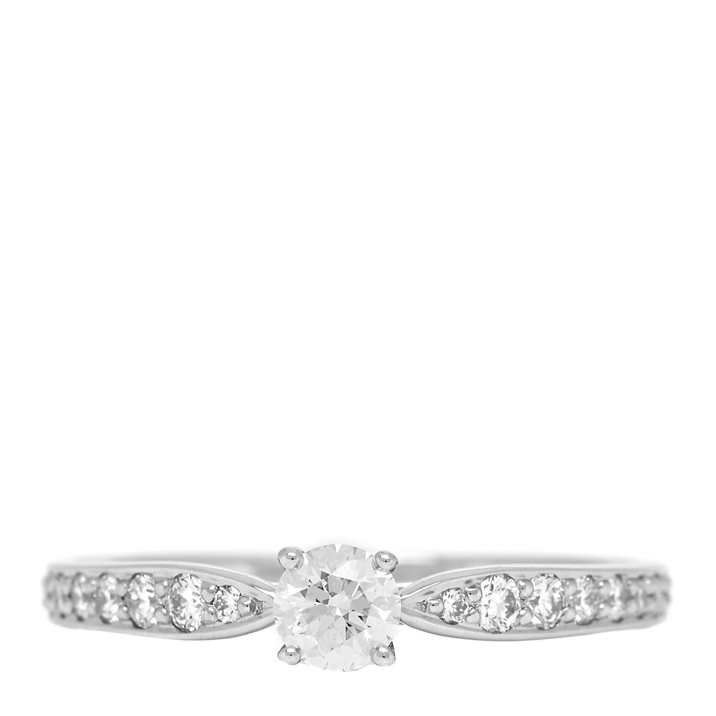 Platinum Diamond .21ct Round Brilliant Harmony Engagement Ring 50 5.5