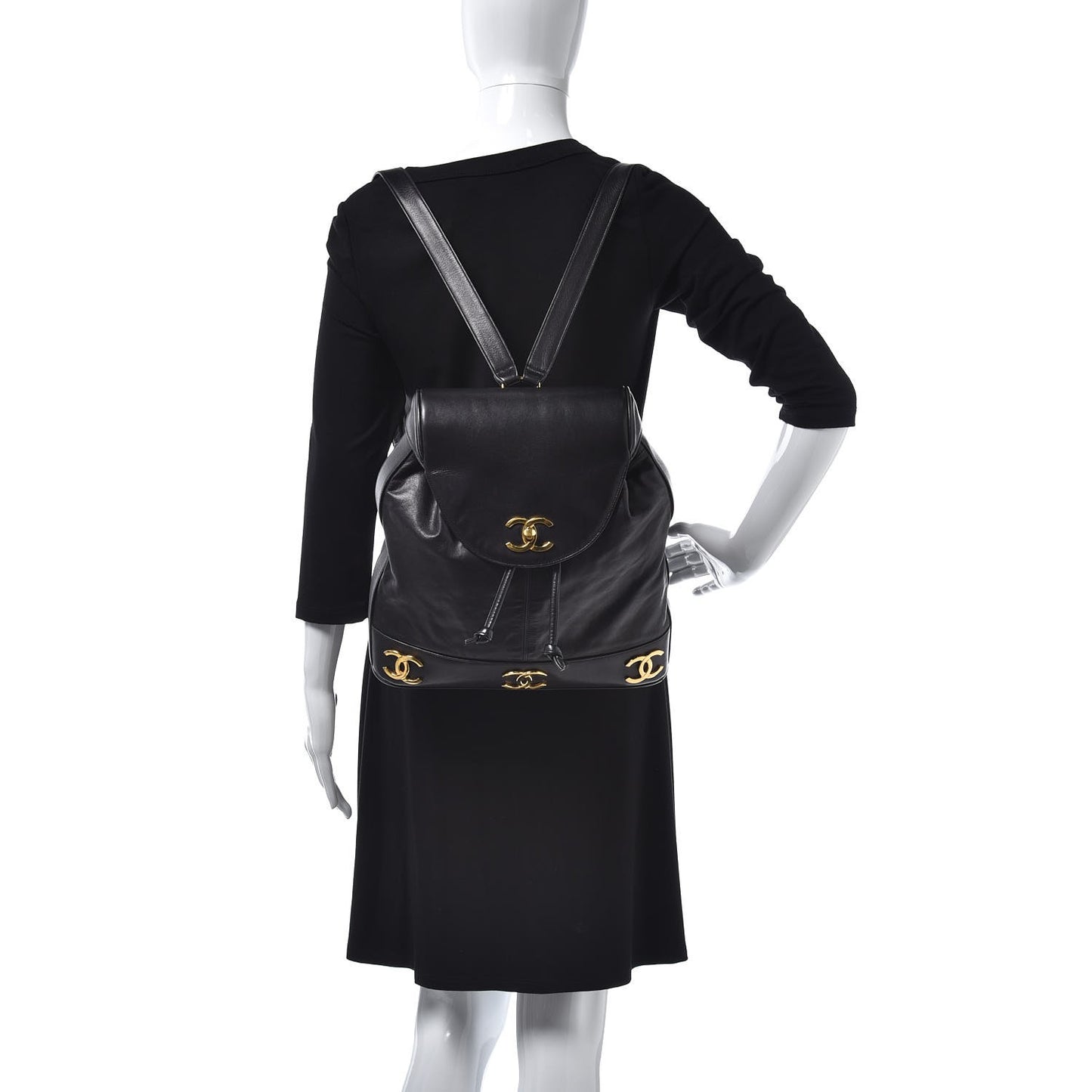 Lambskin CC Backpack Black