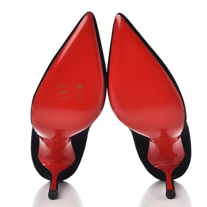 Christian Louboutin Velvet Decoltish 100 Pumps 39 Black 5 of 10
