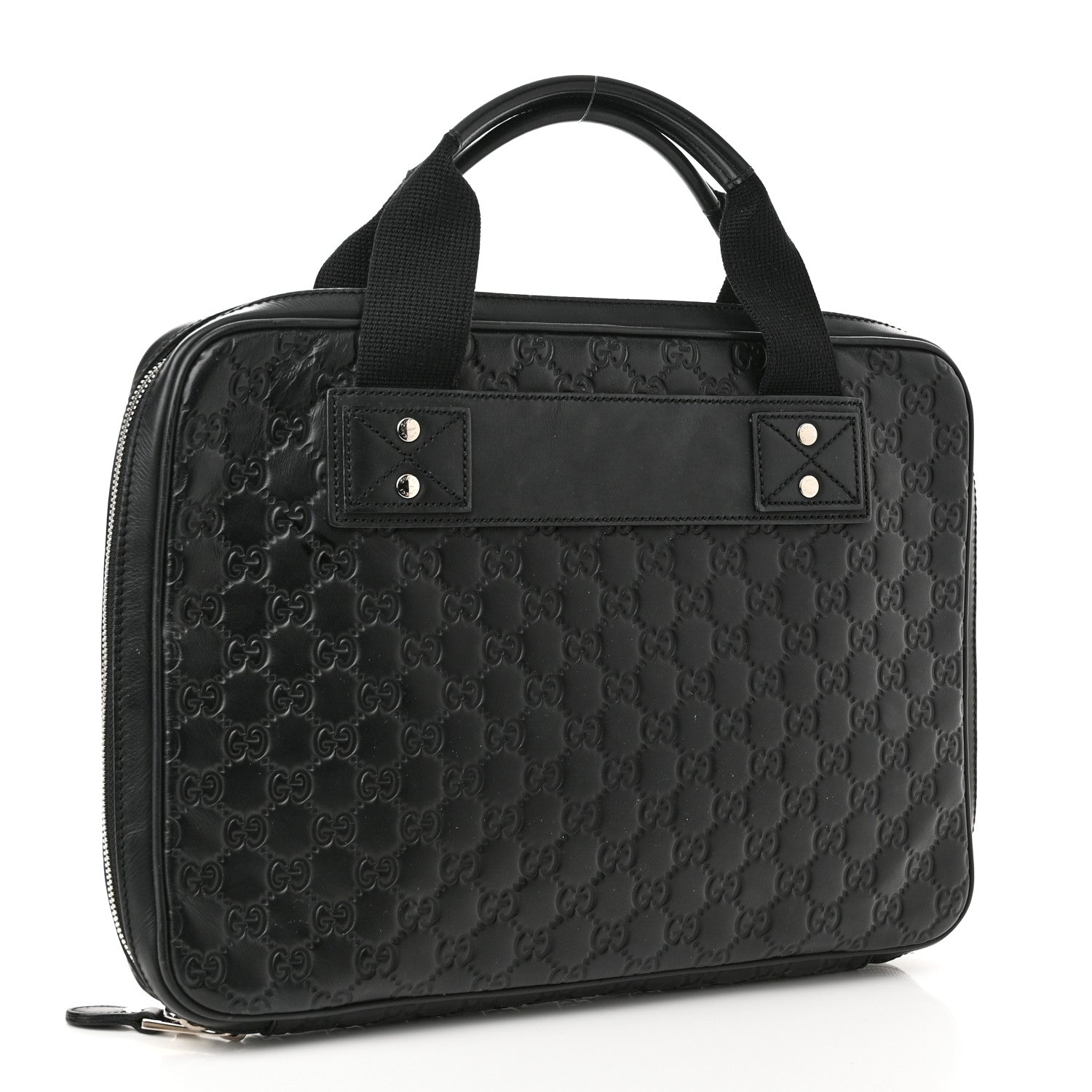 Gucci Guccissima Laptop Briefcase Black 3 of 10