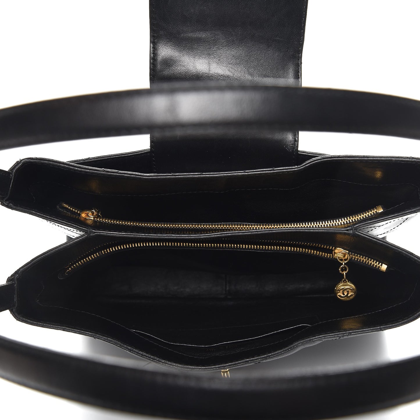 Calfskin Quilted Shoulder Bag Black