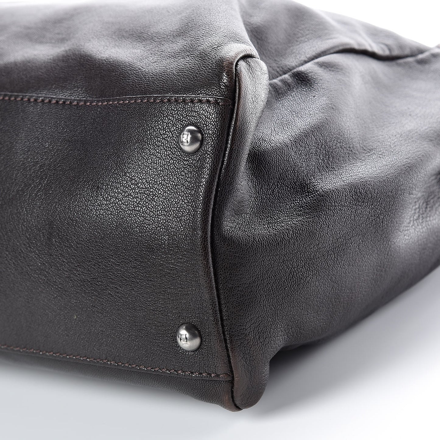 Goatskin Large Peekaboo Iconic Satchel Moro Grigio