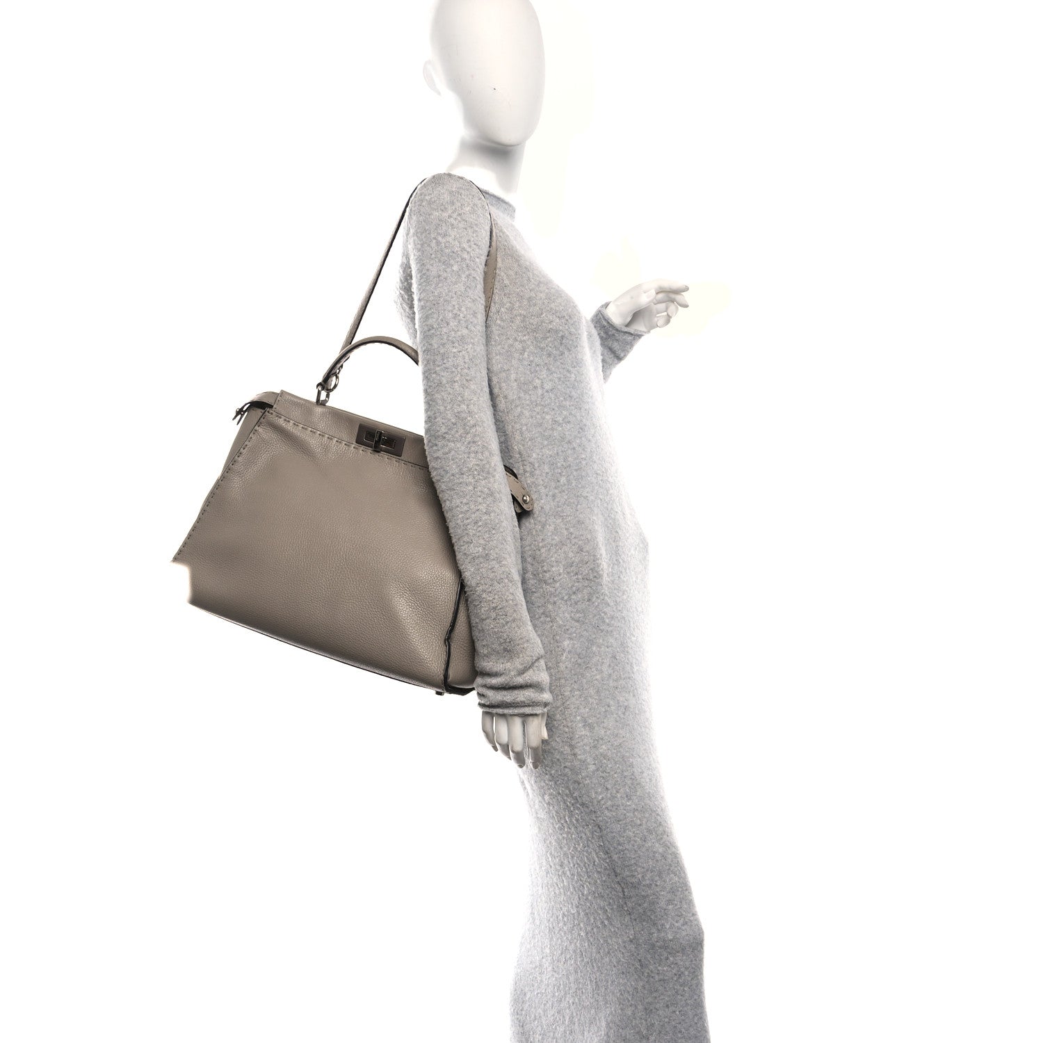 Fendi Cuoio Romano Selleria Large Peekaboo Iconic Satchel Corda