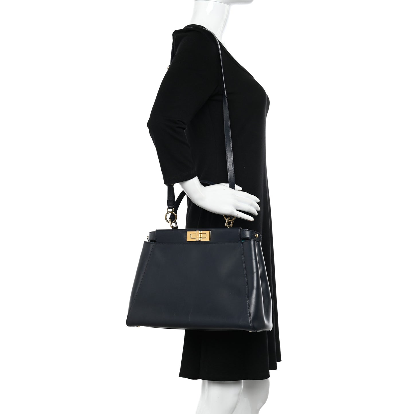 Vitello Morgan Shiny Nappa Medium Peekaboo Iconic Satchel Lavagna Lago