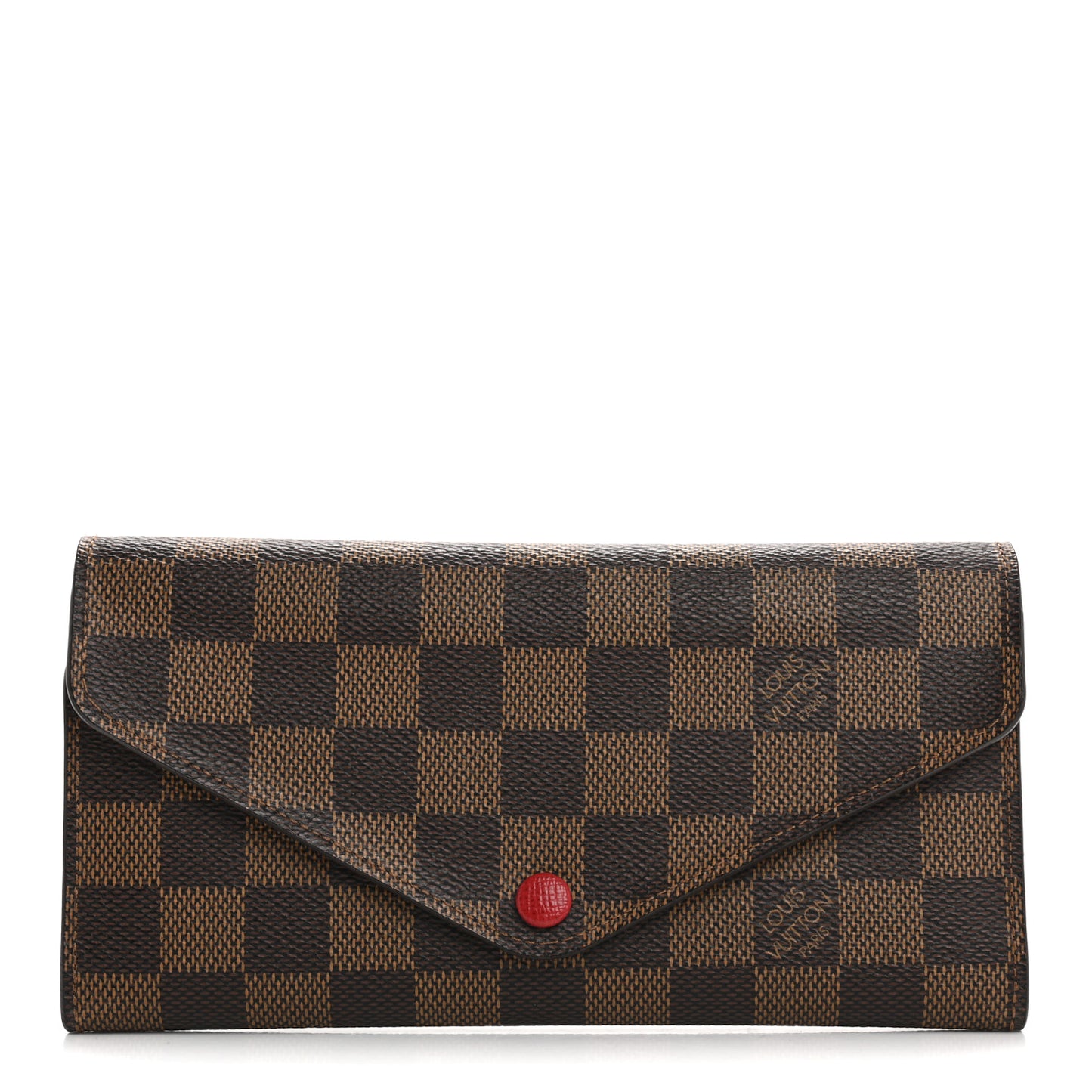 Damier Ebene Josephine Wallet Red