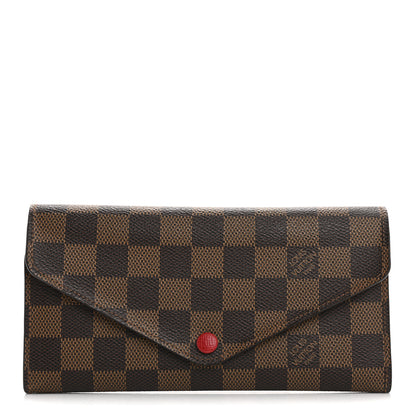 Louis Vuitton Damier Ebene Josephine Wallet Red 1 of 12
